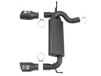 aFe Rebel Series 2.5-inch Dual Black Tip Axle-Back Exhaust System for Jeep Wrangler (JK) 2007-2018 with V6 Engines