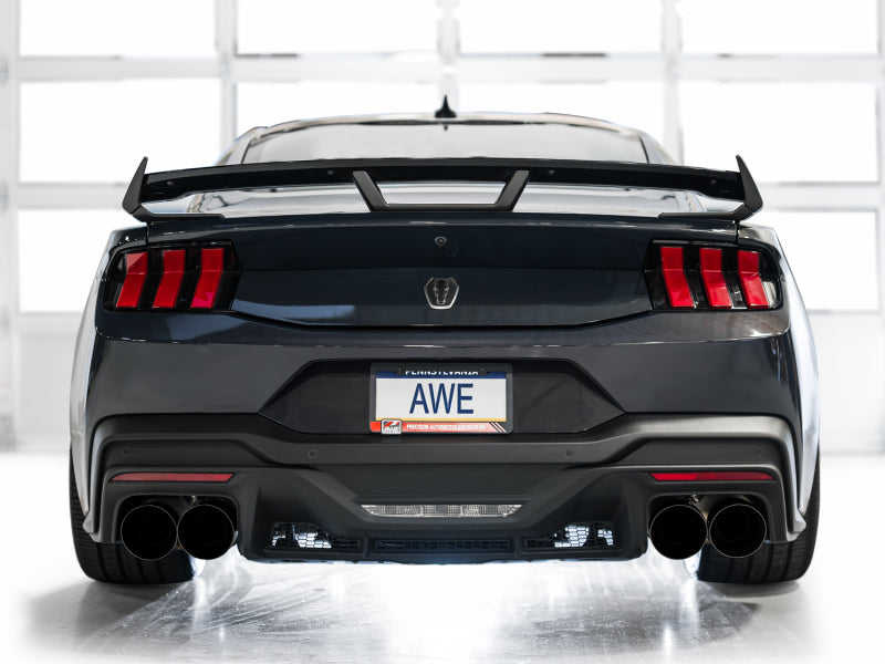 AWE Tuning SwitchPath Cat-Back Exhaust for Ford Mustang Dark Horse S650 with Quad Diamond Black Tips