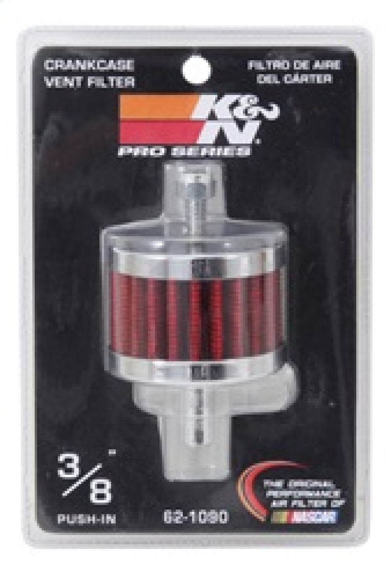 K&N Engineering Steel Base Crankcase Vent Filter with 3/8 inch Tube - Classic Car & Racing Application