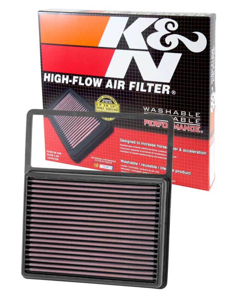 K&N Engineering High-Flow Replacement Air Filter for 2013-2015 Ford Fusion and C-Max 2.0L Hybrid