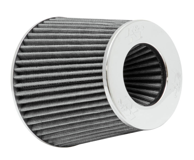 K&N Engineering RG-1001WT Universal Chrome Round Tapered Air Filter – 4-Inch Flange, Reusable and Washable