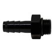 DeatschWerks 6AN ORB Male to 3/8 Inch Male Triple Barb Fitting with O-Ring - Anodized Matte Black