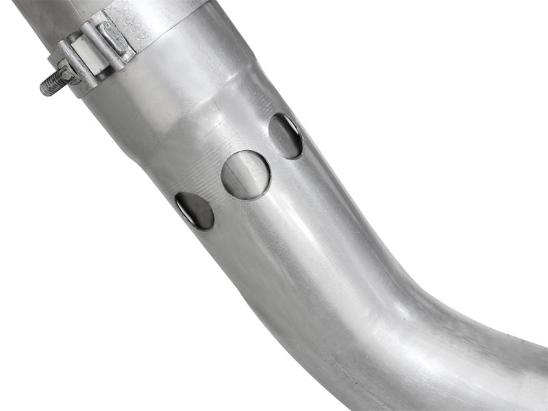 aFe Atlas 4-Inch DPF-Back Aluminized Steel Exhaust System with Black Tips for 2011-2014 Ford Super Duty Trucks (V8-6.7L)