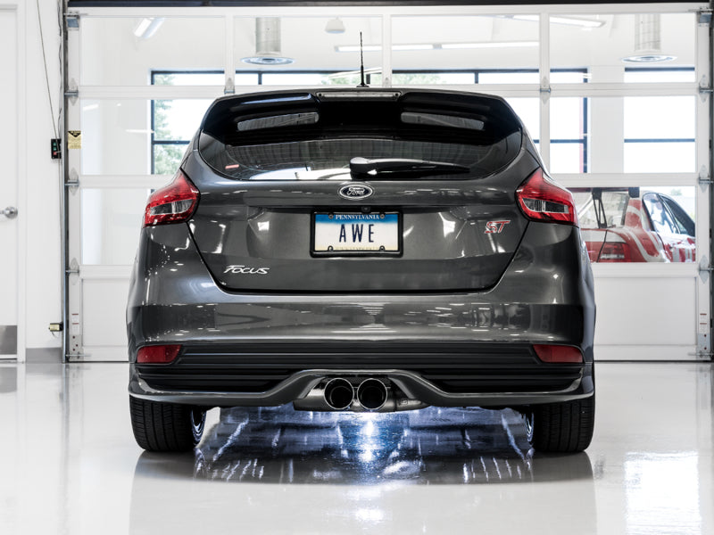 AWE Tuning Ford Focus ST Touring Edition Cat-Back Exhaust – Non-Resonated with Chrome Silver Tips