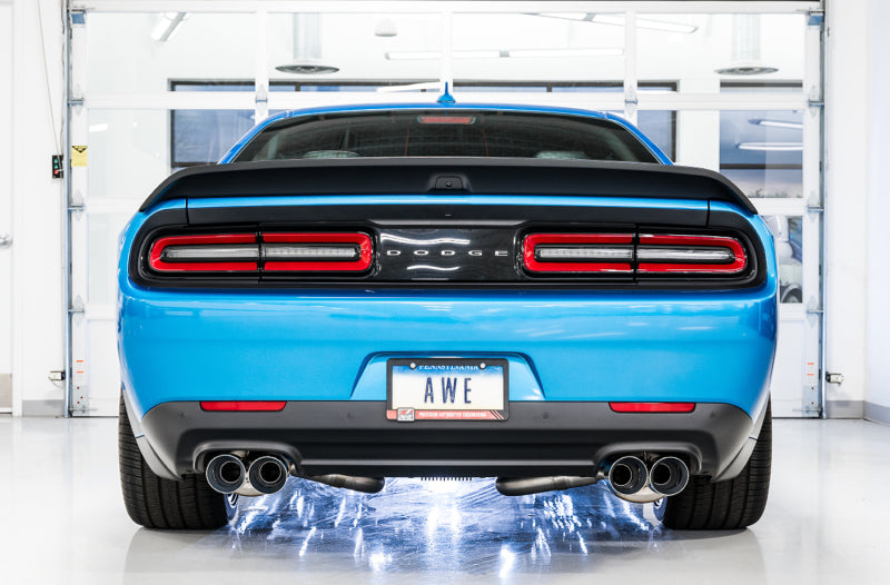 AWE Tuning 2015+ Dodge Challenger 6.4L/6.2L Touring Edition Exhaust with Quad Silver Tips
