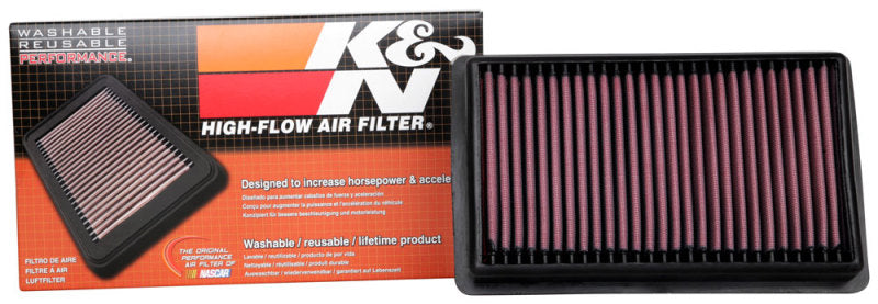 K&N Engineering 33-5106 High-Flow Reusable Air Filter for Jeep Wrangler and Gladiator 3.0L V6 Diesel