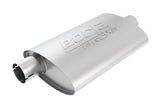 Borla PRO-XS Universal Center/Offset Oval Muffler with Notched Neck for Automotive Exhaust Systems
