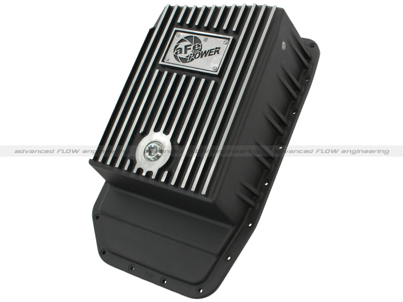 aFe Power Pro Series Transmission Pan for Ford F-150 (09-20) with Machined Fins and Magnetic Drain Plug