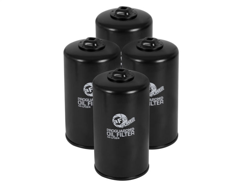 aFe Pro Guard D2 Oil Filter Part 44-LF024-MB for 2011-2013 Ford F-250 Super Duty Diesel Trucks (4 Pack)