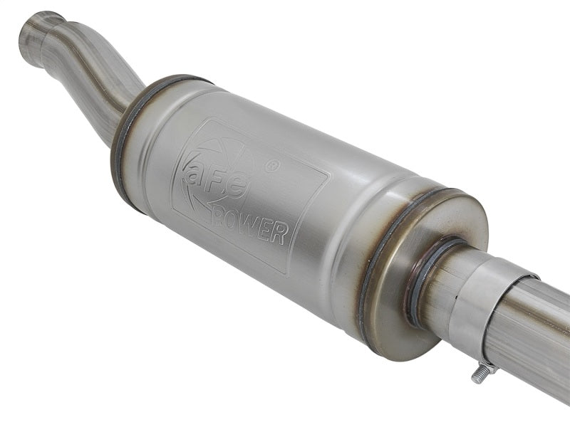 aFe Rock Duster 3in 409 Stainless Steel Cat-Back Turn-Down Exhaust for 2018+ Jeep Wrangler (JL) V6 3.6L