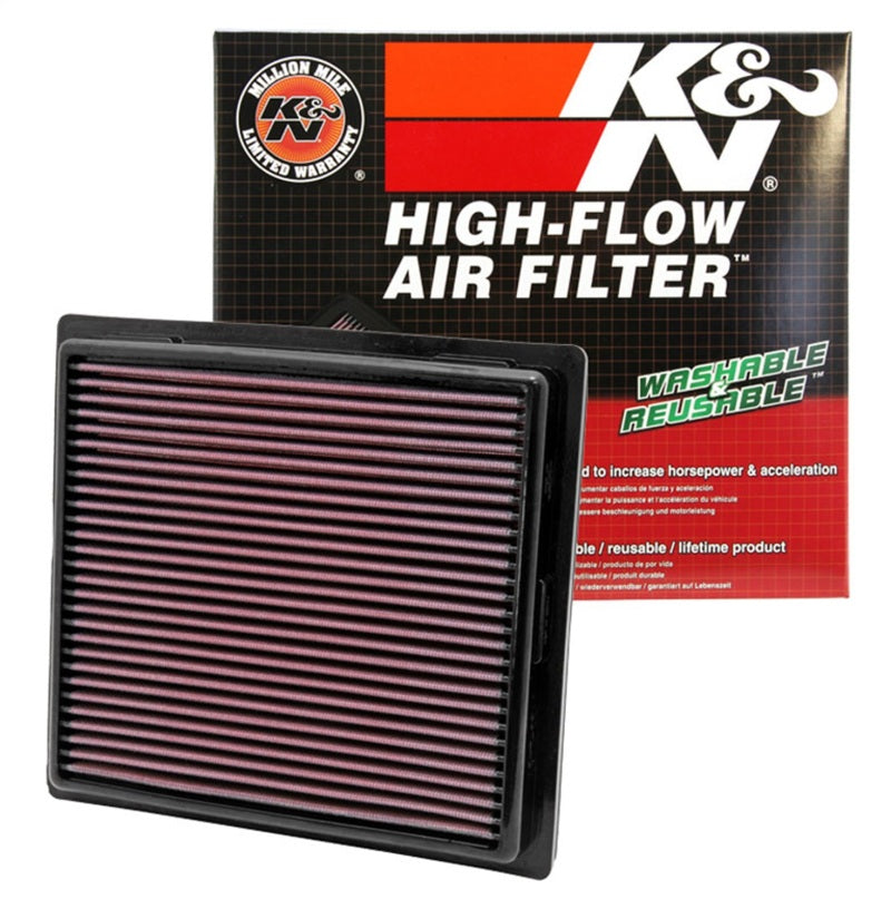 K&N Engineering Part 33-2457 High-Flow Reusable Air Filter for Jeep Grand Cherokee and Dodge Durango