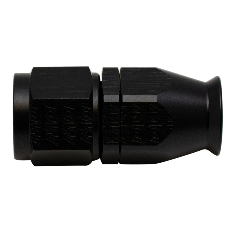 DeatschWerks 8AN Female Swivel Straight Hose End PTFE - Anodized Matte Black, Part No. 6-02-0854-B