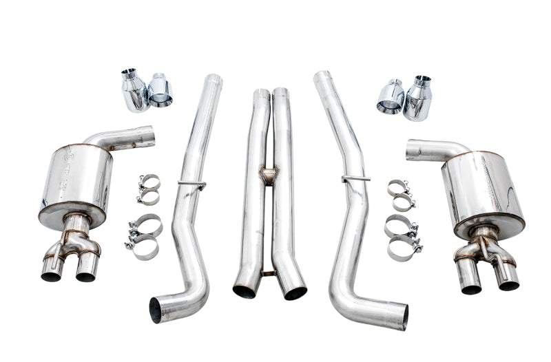 AWE Tuning 2015+ Dodge Challenger 6.4L/6.2L Touring Edition Exhaust with Quad Silver Tips