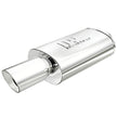 MagnaFlow Performance Exhaust Muffler 14851 with Integrated Welded Tip – 2.25/4 inch Center/Center, Stainless Steel
