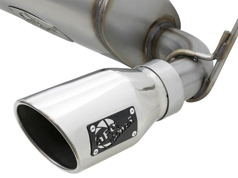 aFe Rebel Series 2.5-inch 409 Stainless Steel Cat-Back Exhaust with Polished Tips for Jeep Wrangler (2007-2018) V6 3.6L/3.8L
