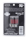 K&N Engineering 62-1560 Clamp-On Crankcase Vent Filter with Black Rubber Top and Base