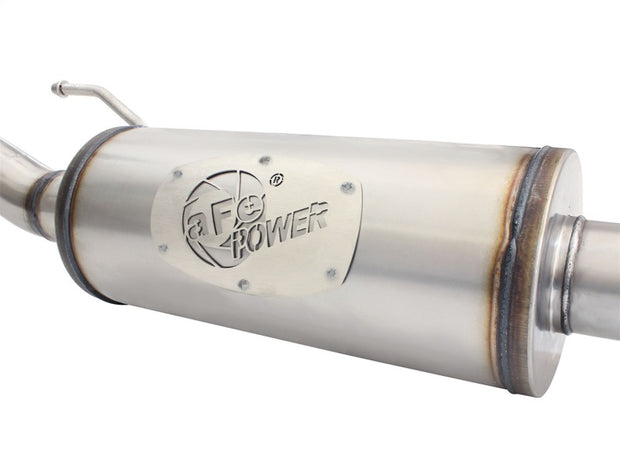 aFe MACHForce XP 2-1/2 inch Stainless Steel Cat-Back Exhaust System with Hi-Tuck Tip for Jeep Wrangler (2007-2017) V6-3.6L/3.8L