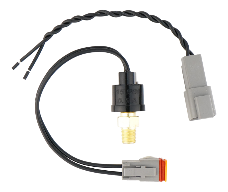 DeatschWerks 1/8th NPT 15 PSI Hobbs Switch with Pigtail for Automotive Applications