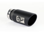 aFe Power Diesel Exhaust Tip Black - 4 in Inlet x 5 in Outlet x 12 in Length Bolt-On, Right Side