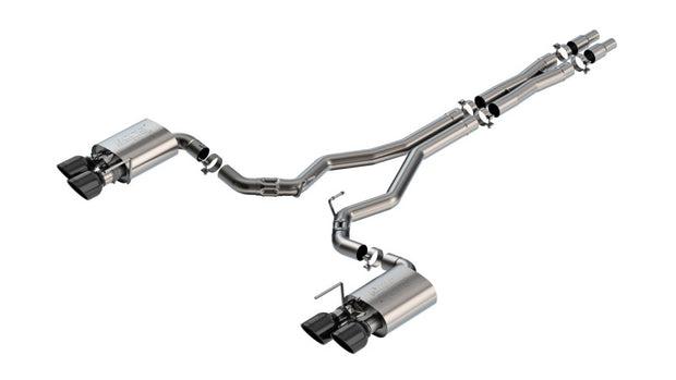 Borla ATAK Cat-Back Exhaust System for 2024-2025 Ford Mustang Dark Horse 5.0L V8 with Active Exhaust - BC Tips