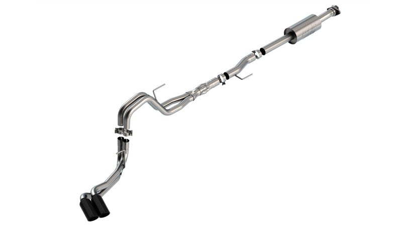 Borla F-150 2021-2025 5.0L Cat-Back Exhaust System with Dual Side Exit Black Chrome Tips (Part #140875BC)