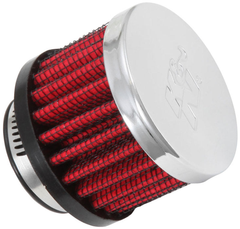 K&N Engineering 62-1370 1-inch Flange ID x 2-inch OD Crankcase Vent Filter with Rubber Base