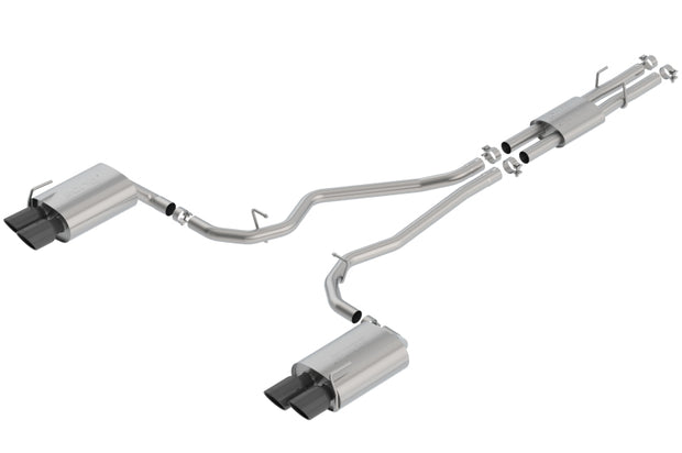Borla ATAK Cat-Back Exhaust System for 2020-2023 Ford Explorer ST and Lincoln Aviator with Black Chrome Tips