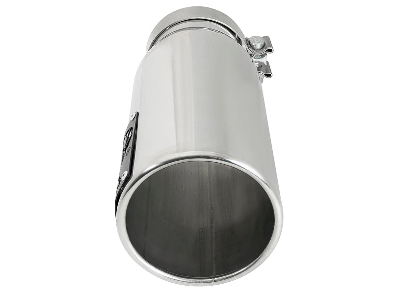 aFe Power SATURN 4S 4-inch Stainless Steel Intercooled Exhaust Tip - Polished 4-inch Inlet x 5-inch Outlet x 12-inch Length