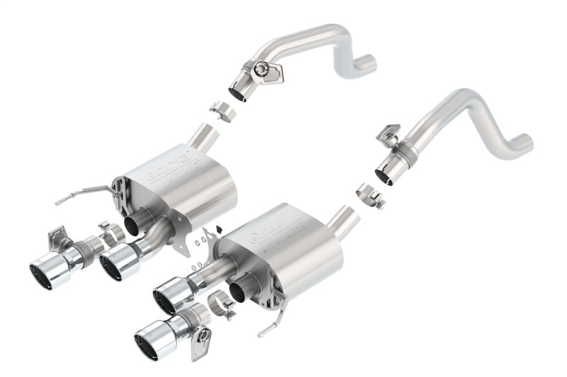 Borla ATAK Axle-Back Exhaust System for 2014-2019 Chevrolet Corvette C7 6.2L V8 with AFM & NPP Valves