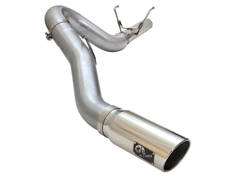 aFe MACHForce XP Large Bore 5-inch DPF-Back Exhaust System for Dodge RAM 13-18 L6-6.7L Diesel | Polished Tip