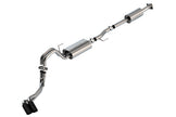 Borla F-150 2021-2025 Touring Cat-Back Exhaust System with Black Chrome Tips - Part #140870BC
