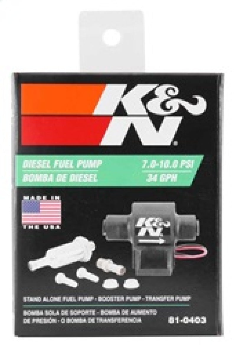K&N Engineering Part 81-0403 Performance Electric Fuel Pump for Diesel Vehicles