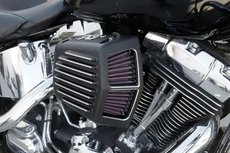 K&N Street Metal Intake System for 2001-2016 Harley-Davidson Softail and Dyna Models - Shaker Black
