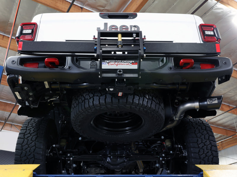 aFe Vulcan Series 3-inch Stainless Steel DPF-Back Exhaust System with Black Tip for Jeep Gladiator (2021-2022) V6-3.0L