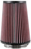 K&N Engineering Universal Rubber Round Air Filter, 3.31in Flange ID, 4.75in Base OD, 3.5in Top OD, 6.5in Height