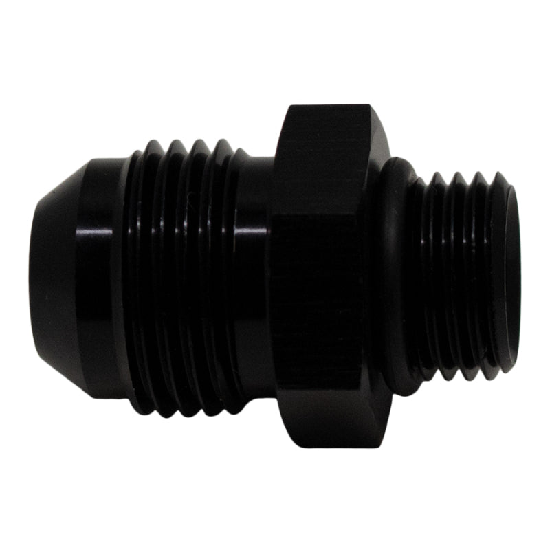 DeatschWerks 6AN ORB Male to 8AN Male Flare Adapter with O-Ring - Anodized Matte Black