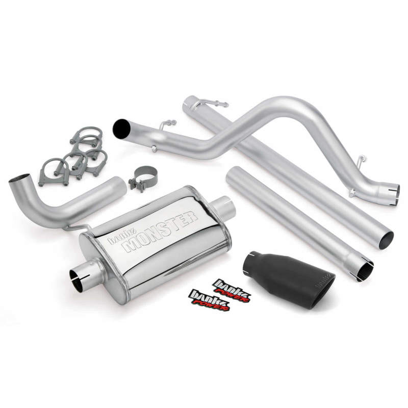 Banks Power 07-11 Jeep Wrangler 3.8L Monster Exhaust System with Black Tip