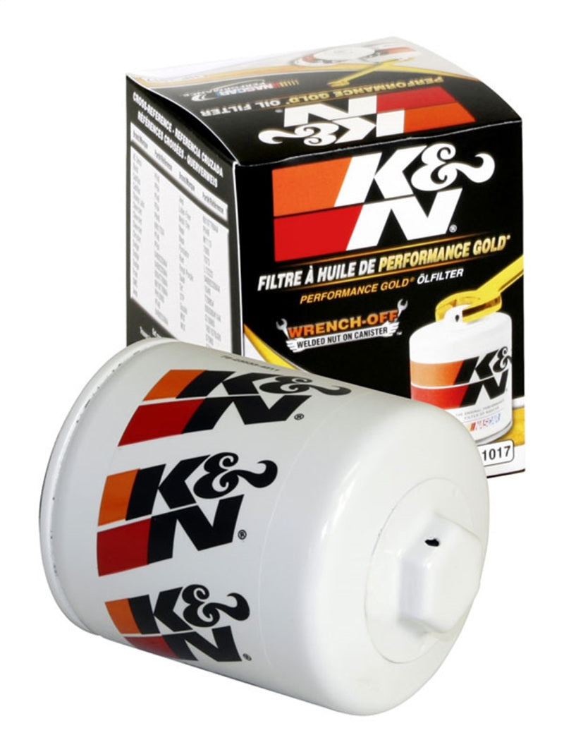 K&N Engineering HP-1017 Performance Gold Oil Filter – 3.74 Inch, 2.98 OD for Automotive Engines