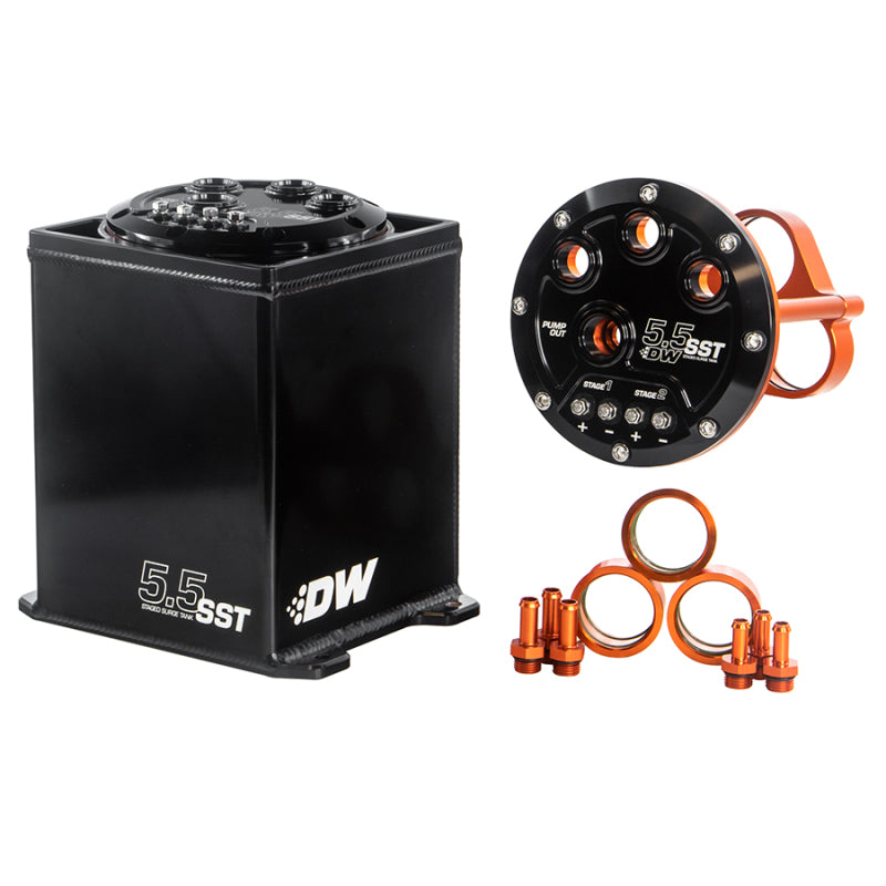 DeatschWerks 5.5L Modular Surge Tank for 1-3 Fuel Pumps - Universal Fit