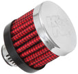 K&N Engineering 62-2470 Chrome Crankcase Vent Filter with 5/16 Inch Flange, 1 3/8 Inch Outer Diameter