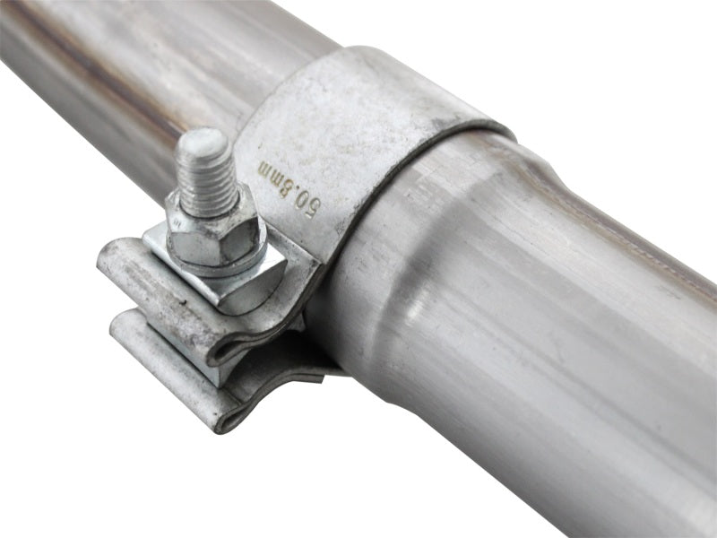 aFe Power Twisted Steel Y-Pipe for Jeep Wrangler 2012-2018 V6 3.6L - Stainless Steel Mandrel-Bent Exhaust Connection