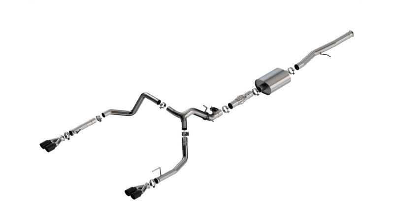 Borla 2024 Chevy Silverado 1500 6.2L V8 ATAK Catback Exhaust with Valve Simulator - Black Chrome