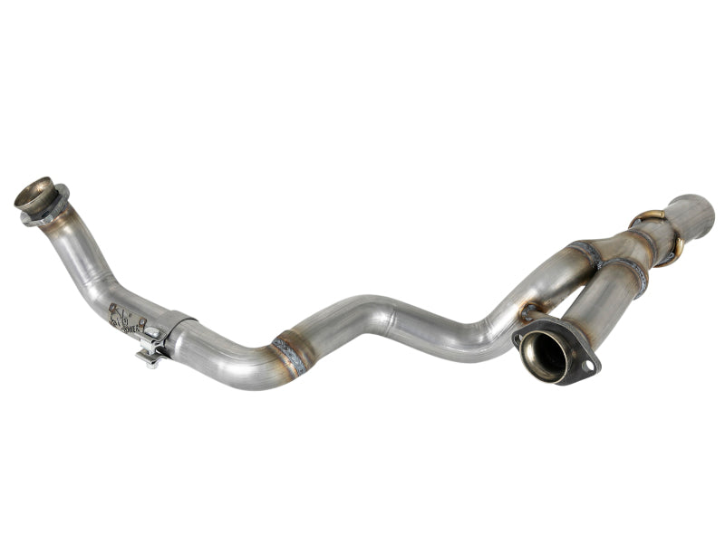 aFe Power Twisted Steel Y-Pipe 2-1/4 Inch to 2-1/2 Inch 409 Stainless Steel for Jeep Wrangler JL & Gladiator JT V6-3.6L