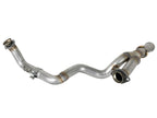 aFe Power Twisted Steel Y-Pipe 2-1/4 Inch to 2-1/2 Inch 409 Stainless Steel for Jeep Wrangler JL & Gladiator JT V6-3.6L