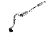 Borla F-150 2021-2025 5.0L Cat-Back Touring Exhaust System with Black Chrome Tips - Part #140873BC
