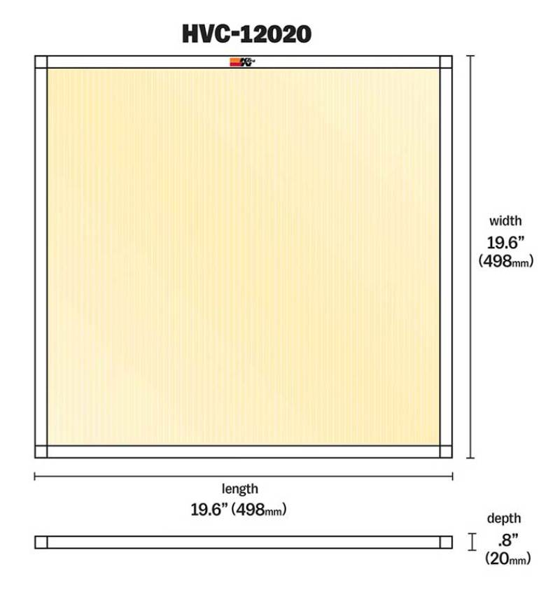 K&N HVAC Filter - 20 x 20 x 1, Reusable Pleated Synthetic Air Filter with MERV 11 Rating
