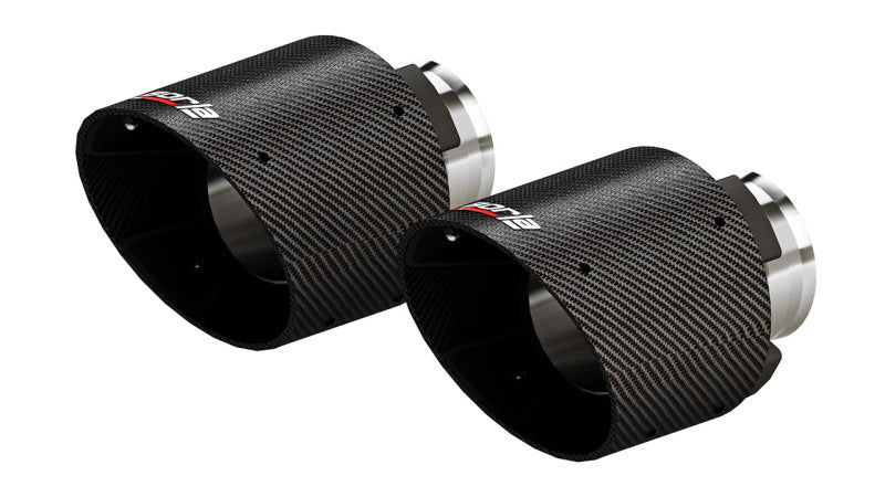 Borla 15-24 Dodge Charger V8 / 2023 Chrysler 300C T-304 Stainless Steel Tips 5-Inch Outlet - Carbon Fiber with Black Anodized Center Tips