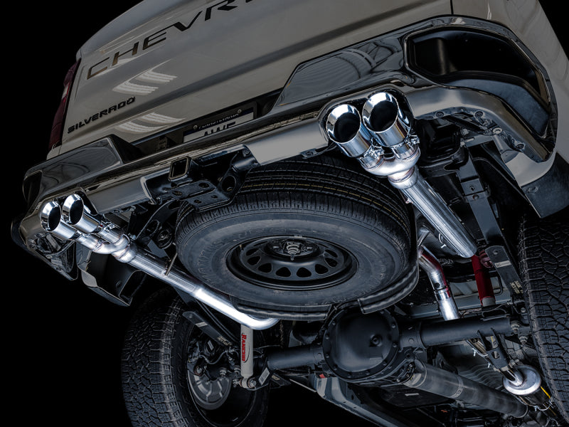 AWE Tuning 4th Gen GM Silverado/Sierra 1500 5.3L Cat-Back Exhaust with Quad Chrome Silver Tips (Part #3015-42201)