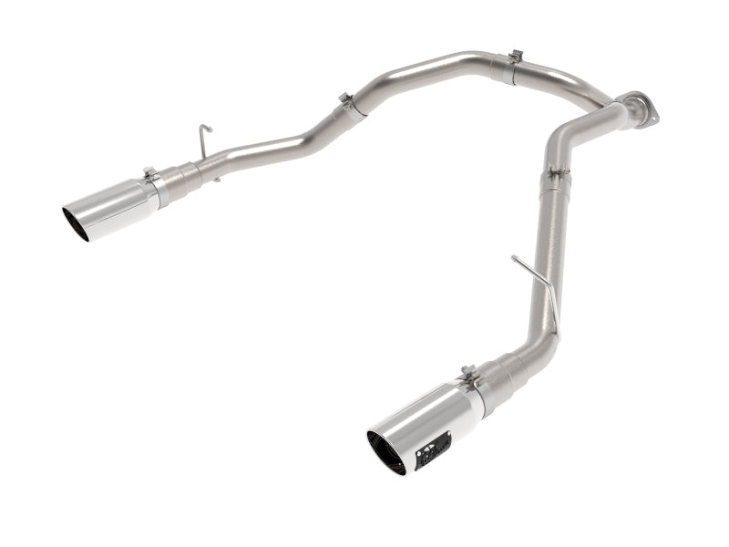 aFe Large Bore-HD 3-Inch 409 Stainless Steel DPF-Back Exhaust System with Polished Tips for Ram 1500 2020-2021