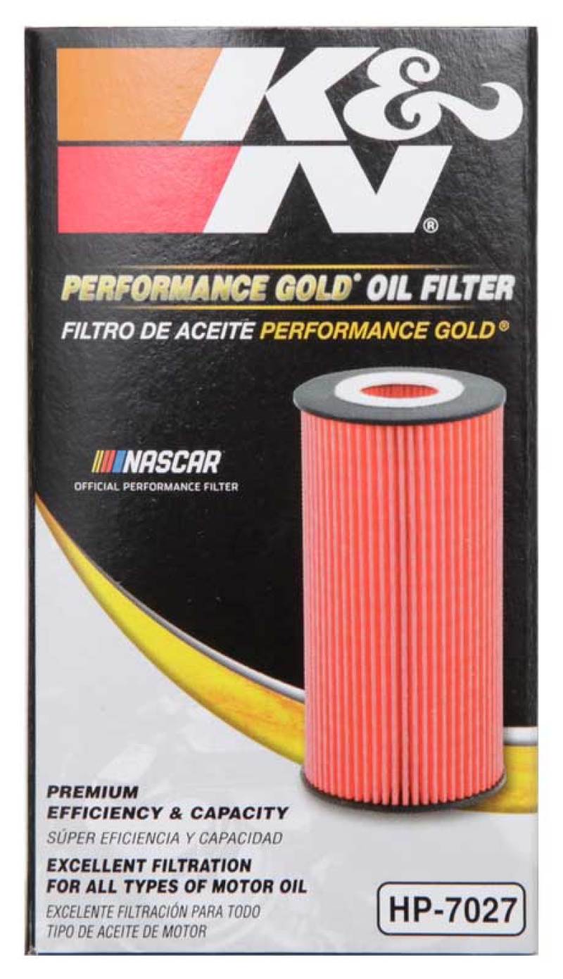K&N Engineering HP-7027 Performance Oil Filter for Chevrolet Cruze 2011-2013 with Hengst Filter Housing